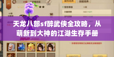 天龙八部sf醉武侠全攻略，从萌新到大神的江湖生存手册