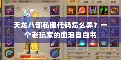 天龙八部私服代码怎么弄？一个老玩家的血泪自白书
