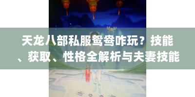 天龙八部私服鸳鸯咋玩？技能、获取、性格全解析与夫妻技能揭秘