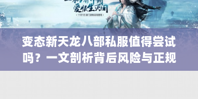 变态新天龙八部私服值得尝试吗？一文剖析背后风险与正规乐趣