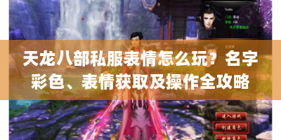 天龙八部私服表情怎么玩？名字彩色、表情获取及操作全攻略