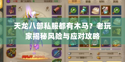 天龙八部私服都有木马？老玩家揭秘风险与应对攻略