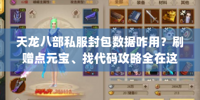 天龙八部私服封包数据咋用？刷赠点元宝、找代码攻略全在这！