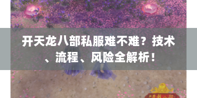 开天龙八部私服难不难？技术、流程、风险全解析！
