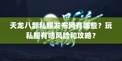 天龙八部私服发布网有哪些？玩私服有啥风险和攻略？