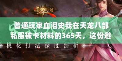普通玩家血泪史我在天龙八部私服被卡材料的365天，这份避坑指南请收好！