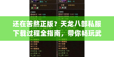还在苦熬正版？天龙八部私服下载过程全指南，带你畅玩武侠江湖！