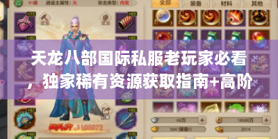 天龙八部国际私服老玩家必看，独家稀有资源获取指南+高阶实战技巧