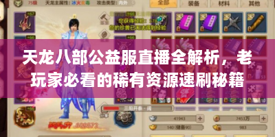 天龙八部公益服直播全解析，老玩家必看的稀有资源速刷秘籍