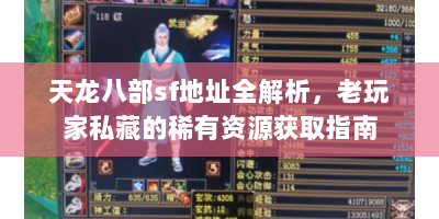 天龙八部sf地址全解析，老玩家私藏的稀有资源获取指南
