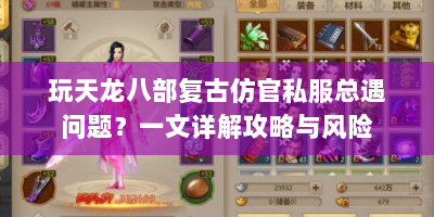 玩天龙八部复古仿官私服总遇问题？一文详解攻略与风险