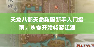 天龙八部天命私服新手入门指南，从零开始畅游江湖