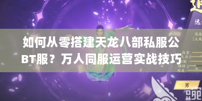 如何从零搭建天龙八部私服公BT服？万人同服运营实战技巧速看！