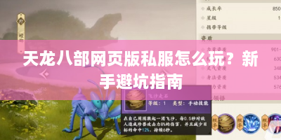 天龙八部网页版私服怎么玩？新手避坑指南