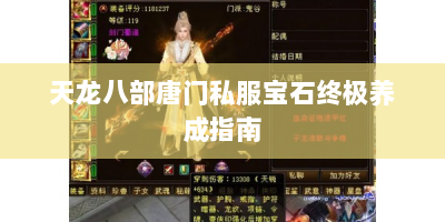 天龙八部唐门私服宝石终极养成指南