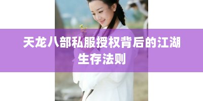 天龙八部私服授权背后的江湖生存法则
