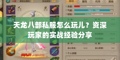 天龙八部私服怎么玩儿？资深玩家的实战经验分享