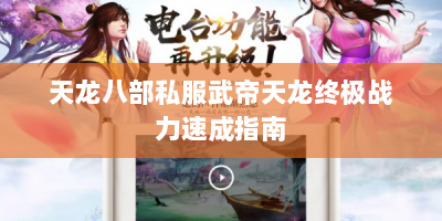 天龙八部私服武帝天龙终极战力速成指南