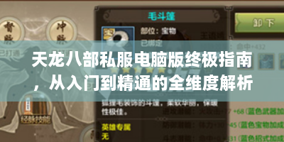 天龙八部私服电脑版终极指南，从入门到精通的全维度解析