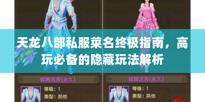 天龙八部私服菜名终极指南，高玩必备的隐藏玩法解析