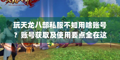 玩天龙八部私服不知用啥账号？账号获取及使用要点全在这！