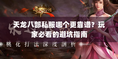 天龙八部私服哪个更靠谱？玩家必看的避坑指南