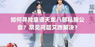 如何寻找靠谱天龙八部私服公会？常见问题又咋解决？