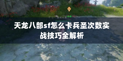 天龙八部sf怎么卡兵圣次数实战技巧全解析