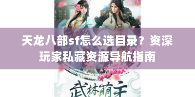 天龙八部sf怎么选目录？资深玩家私藏资源导航指南