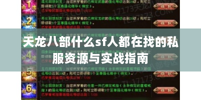 天龙八部什么sf人都在找的私服资源与实战指南