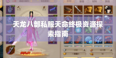 天龙八部私服天命终极资源探索指南
