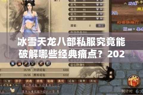 冰雪天龙八部私服究竟能破解哪些经典痛点？2025最全避坑手册
