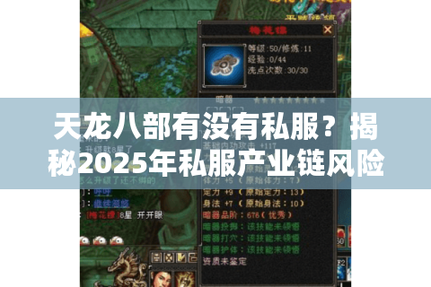 天龙八部有没有私服？揭秘2025年私服产业链风险与玩家维权指南