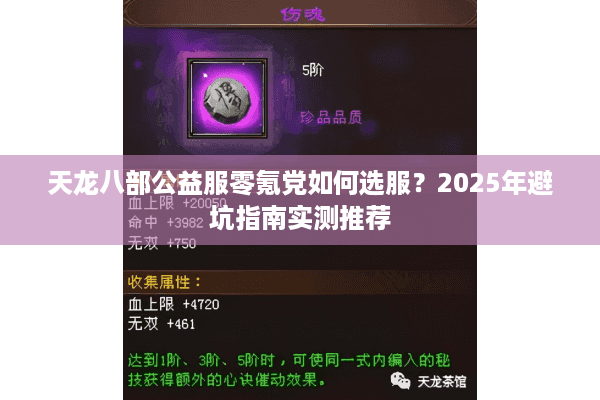 天龙八部公益服零氪党如何选服？2025年避坑指南实测推荐