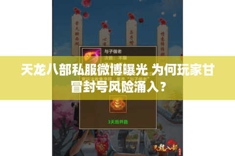 天龙八部私服微博曝光 为何玩家甘冒封号风险涌入？