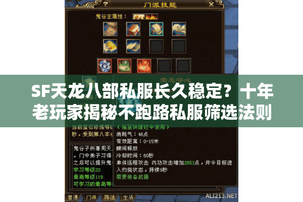 SF天龙八部私服长久稳定？十年老玩家揭秘不跑路私服筛选法则