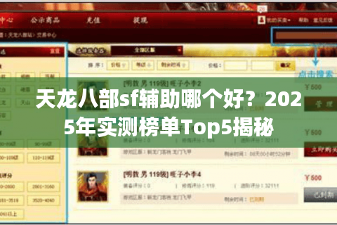 天龙八部sf辅助哪个好？2025年实测榜单Top5揭秘