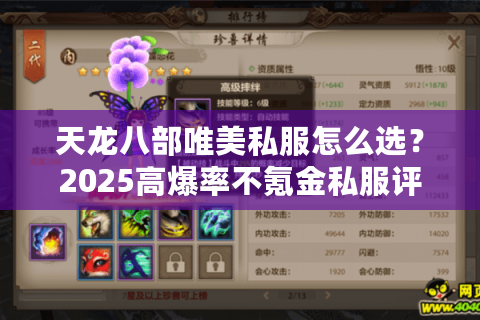 天龙八部唯美私服怎么选？2025高爆率不氪金私服评测