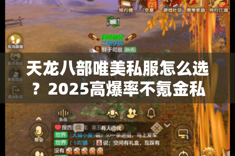 天龙八部唯美私服怎么选？2025高爆率不氪金私服评测