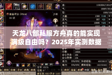 天龙八部私服方舟真的能实现满级自由吗?2025年实测数据揭秘 天龙八部私服方舟真的能实现满级自由吗?2025年实测数据揭秘