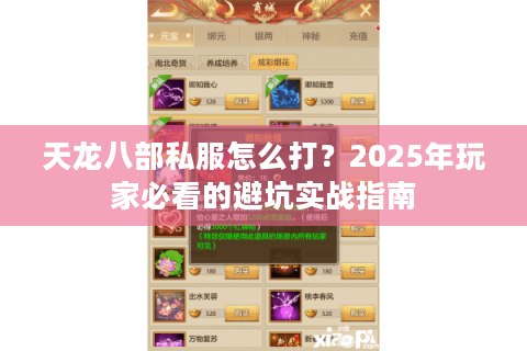 天龙八部私服怎么打?2025年玩家必看的避坑实战指南 天龙八部私服怎么打?2025年玩家必看的避坑实战指南