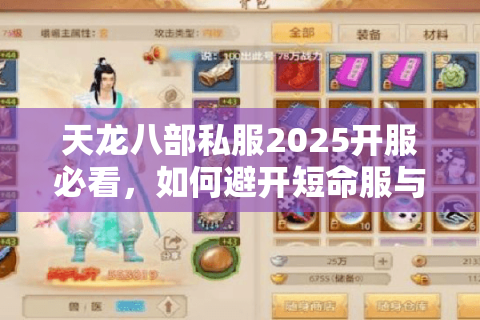 天龙八部私服2025开服必看，如何避开短命服与破解充值陷阱？