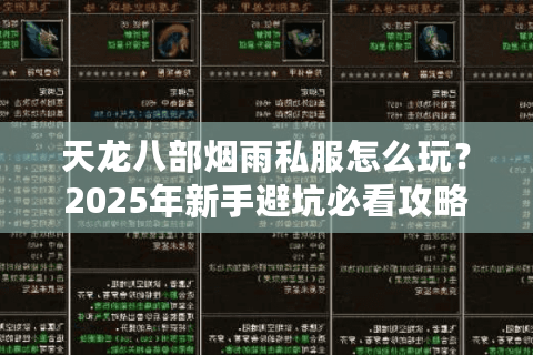 天龙八部烟雨私服怎么玩?2025年新手避坑必看攻略 天龙八部烟雨私服怎么玩?2025年新手避坑必看攻略