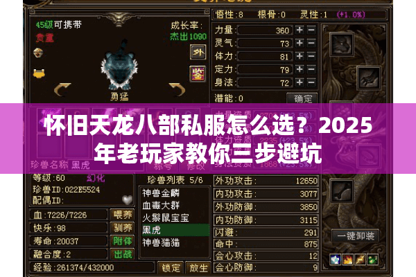 怀旧天龙八部私服怎么选?2025年老玩家教你三步避坑 怀旧天龙八部私服怎么选?2025年老玩家教你三步避坑