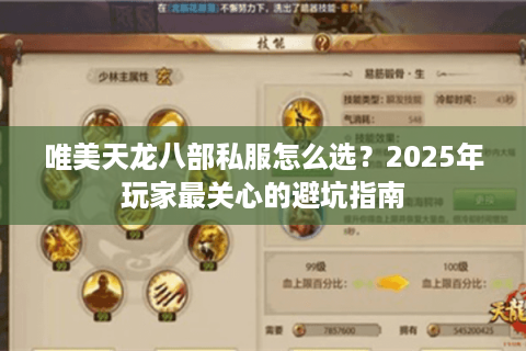 唯美天龙八部私服怎么选？2025年玩家最关心的避坑指南