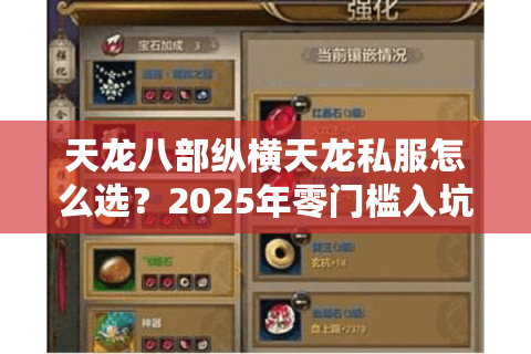 天龙八部纵横天龙私服怎么选？2025年零门槛入坑攻略