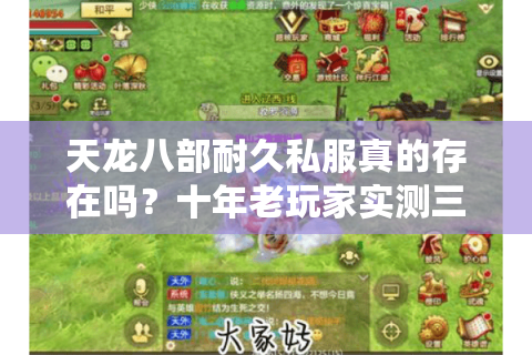 天龙八部耐久私服真的存在吗？十年老玩家实测三大生存法则