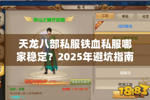 天龙八部私服铁血私服哪家稳定？2025年避坑指南