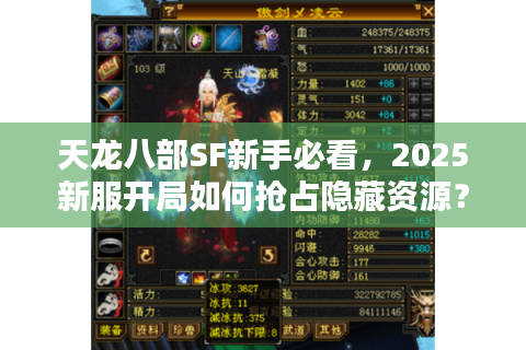 天龙八部SF新手必看，2025新服开局如何抢占隐藏资源？