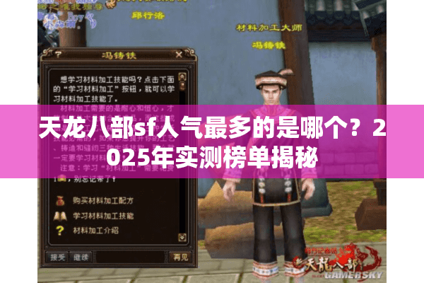 天龙八部sf人气最多的是哪个？2025年实测榜单揭秘